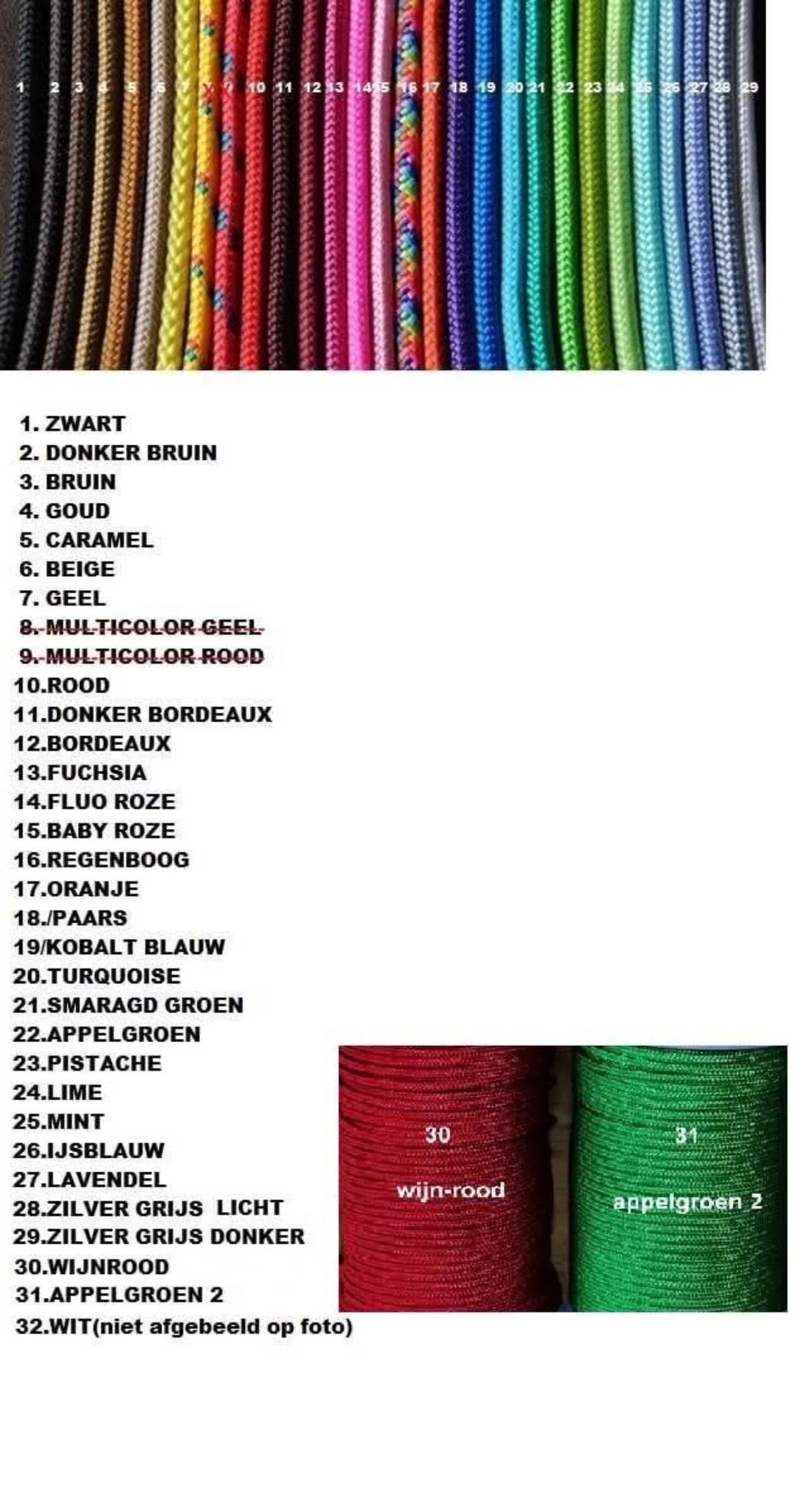 Licol en corde avec muserolle nouée aux couleurs arc-en-ciel – photo 9